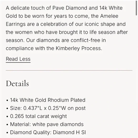 Kendra Scott 14k white gold diamond Amelee stud earrings - Picture 7 of 13